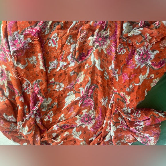 Lotte Erfurt Hjorth Floral Scarf chic comfy soft versatile boho Anthropologie - Picture 3 of 8